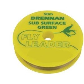 50m Drennan Subsurface Fly Line Tippet Leader Material - Green - 3lb