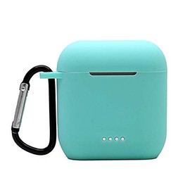 USSJ Protective Silicone Case Compatible with Tozo t6, Front LED Visible, Premium Accessory Shockproof tozo t6 Case Cover with Keychain. (Mintgreen)