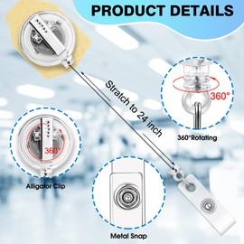 Xipromi Silly Goose Juice 100% Silly Cute Badge Reels Retractable Glitter with Clip, Funny Water Bottle Badge Holder for Registered Nurse Counselor Teacher, Animal Lover Gifts