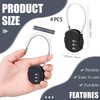 woojfcang 4 Pcs Small Number Locks Zinc Alloy Combination Padlocks