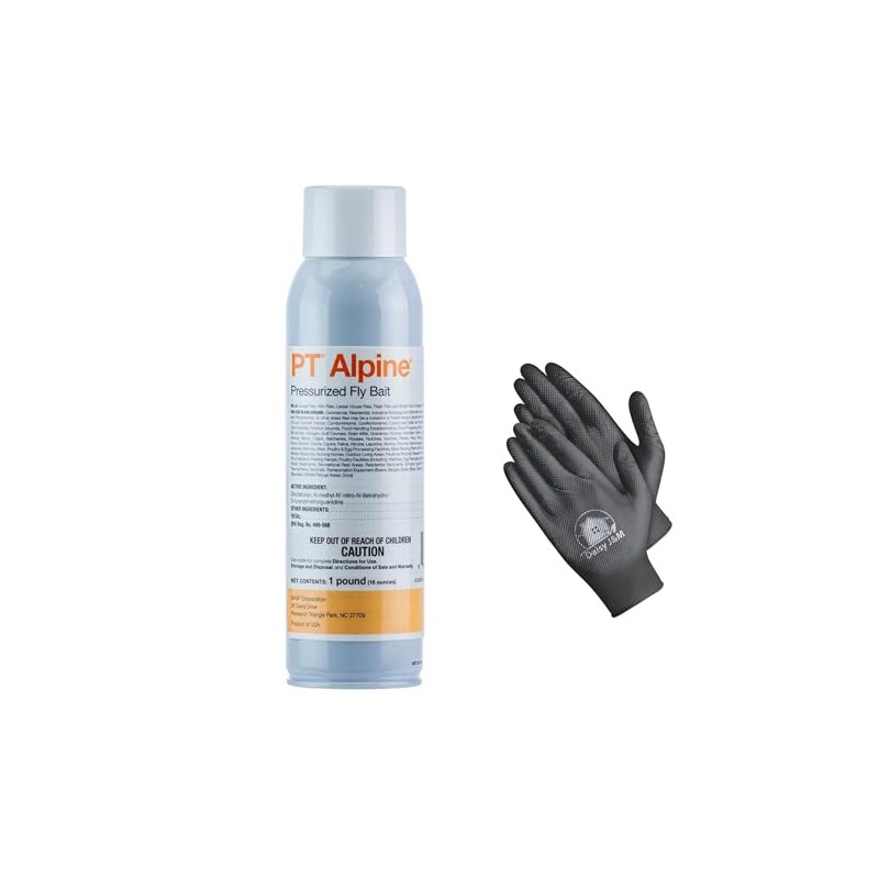 BASF PT Alpine Pressurized Fly Bait 16oz + Disposable Gloves