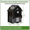 Jumping Spider Enclosure Kit, 3.15x3.15x5.6 Inch Acrylic Terrarium with Magnetic