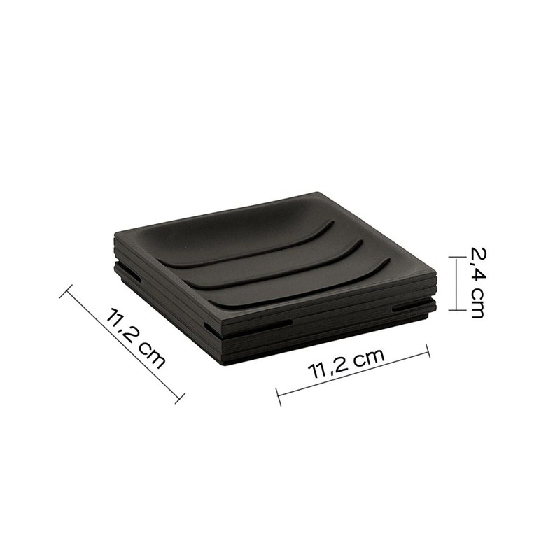 KIAMAMI VALENTINA Pervinca Resin Soap Dish Black