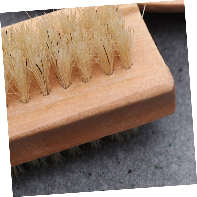 Baluue 4pcs Double Sided Nail Brush Wooden Manicure Brush for