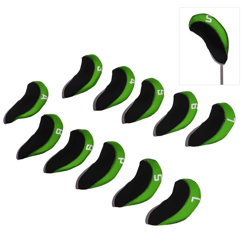 11Pcs/Set Number Golf Iron Headcover Neoprene Golf Club Iron Head