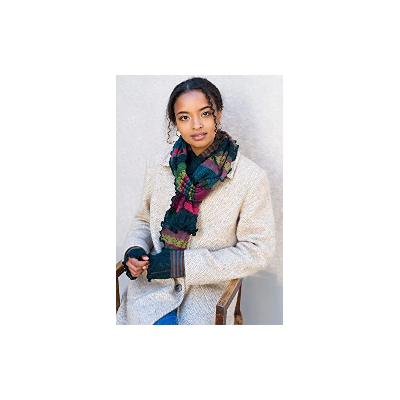Invero 100% Wool Merino Triangular Scarf Susi One Size Multicolor