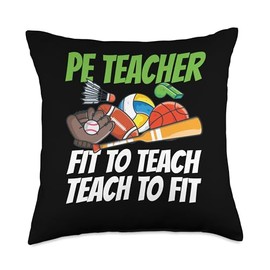 PE Outfit Physical Education Teacher Supplies PE Teacher Throw Pillow