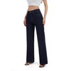 FLYING BANANA Women's High Waisted Wide Leg Baggy Stretch Denim
