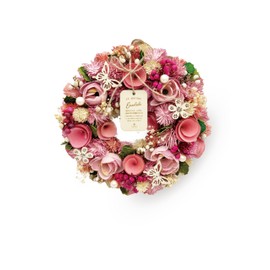 [2025 mamawreath] Gift Flower Wreath Gift Wreath Stylish Entrance Appreciation Present Eternal Meaning M Size: 9.8 inches (25 cm) x 2.4 inches (6 cm) (Thickness) (Pink) (WR-12B)) (Fantasy Pink