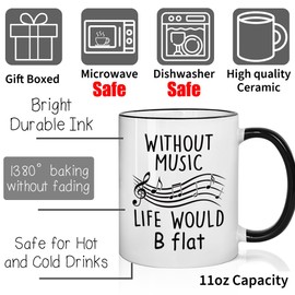Music Teacher Appreciation Gift Mug for Musicians Choir Band Guitarist 11oz