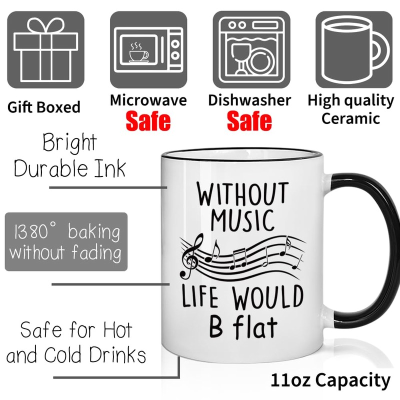 Music Teacher Appreciation Gift Mug for Musicians Choir Band Guitarist