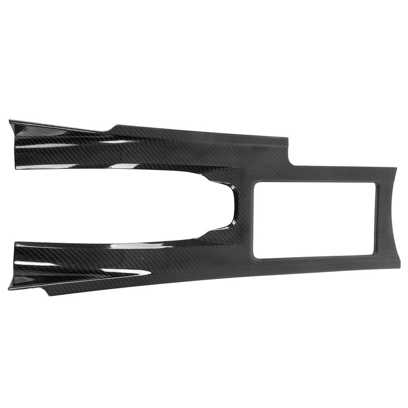 Carbon Fiber Center Console Gear Shift Cup Holder Panel Cover