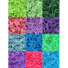 Easter Grass Crinkle Cut Paper Shred Filler 8 oz (1/2 LB) Filler for Wrapping Gifts, Crafting Activities, Display Merchandise (Green)