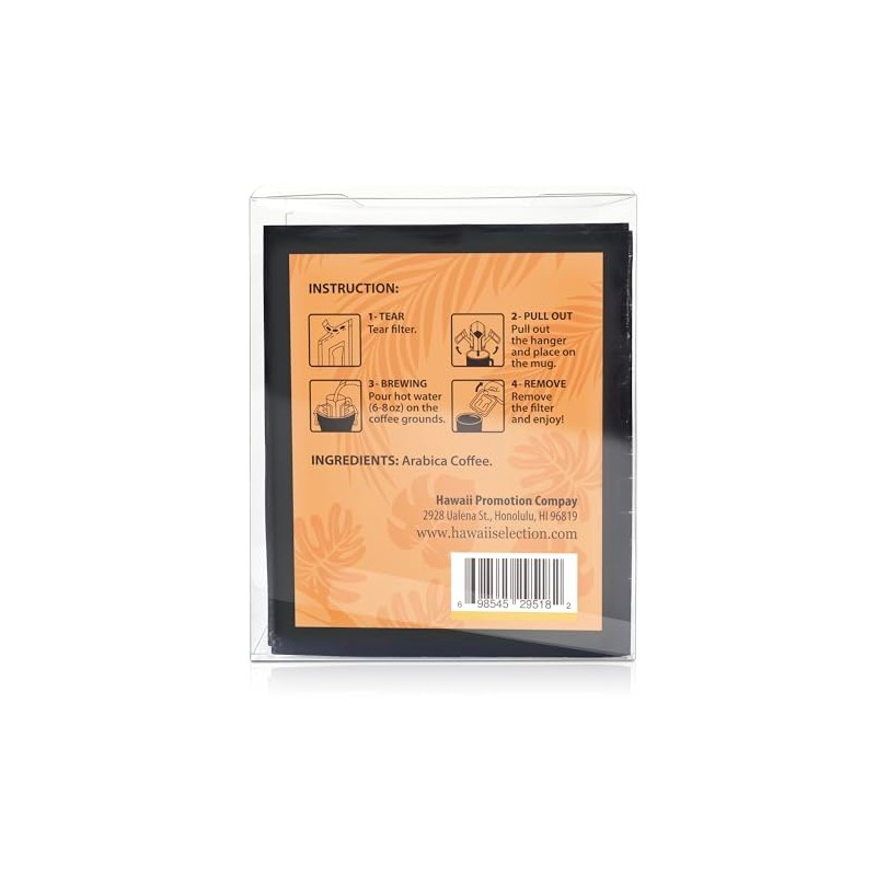 Hawaii Selection/Hawaiian Special Blend/Medium Roast/Single Serve/Pour Over Coffee/Drip Coffee/ 5