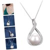 SHOWERORO Fashionable Pearl and Zircon Pendant Necklace Pearl Clavicle Chain