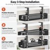 Under Desk Cable Management Tray – No-Drill Clamp-On Carbon Steel