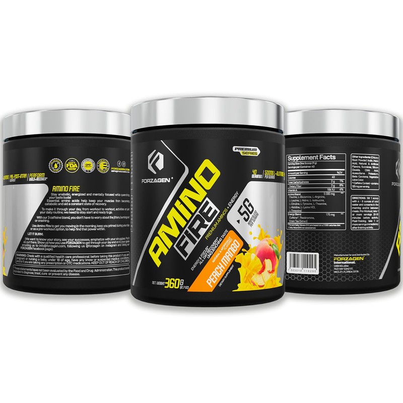 Forzagen Amino Fire | Essential Amino Energy Powder for Pre-Workout