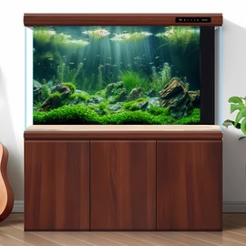 Riivvdise Aquarium Background Under The Sea Grass Leaves with Stone Aquarium Backdrop Vivid and Fresh Green Aquatic Plant Stone Rock with Moss Tropical Fish Tank Background Decor Vinyl 36x24in