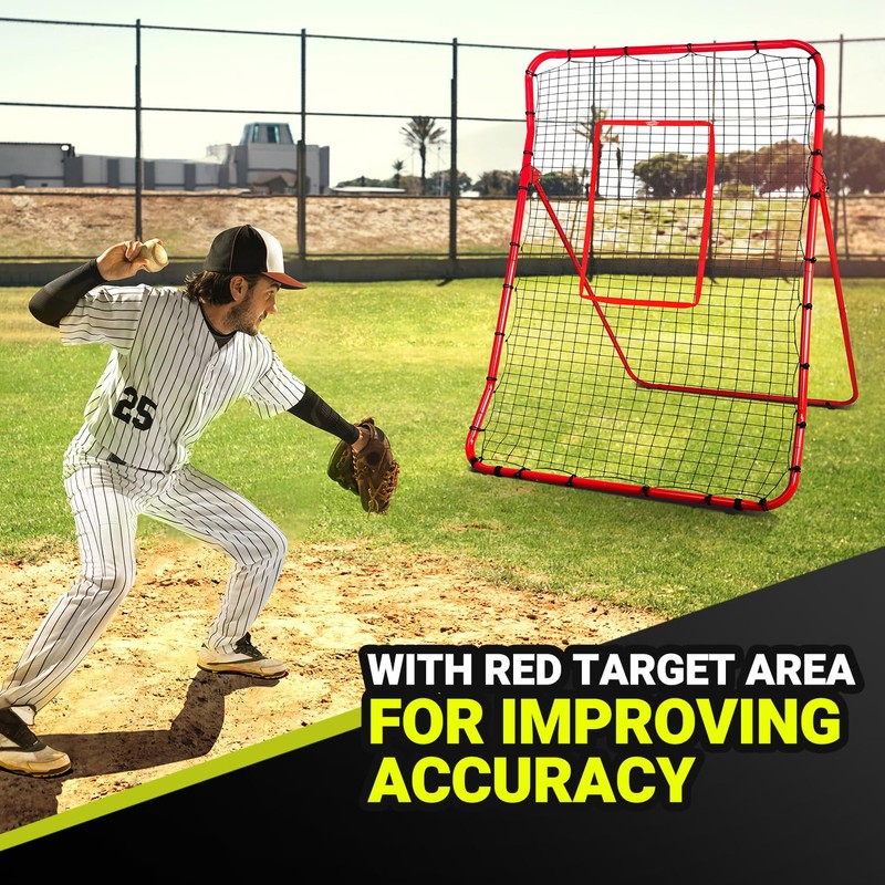 PLAYAPUT 2 in 1 Baseball Rebouder Net and Pitching Net,