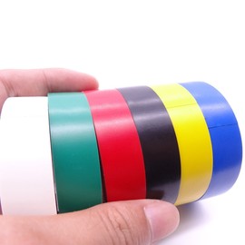 Vinyl Tape, 6 Colors, Electrical Insulating Tape, Harness Tape, Heat Resistant, 0.7 inches (17 mm) x 3.9 ft (9 m)