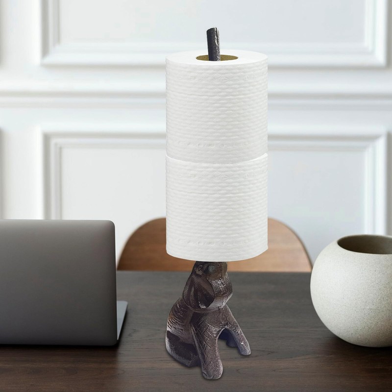 Tsnamay Cast Iron Toilet Tissue Holder,Cat Toilet Paper Holder Decorative