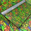 funlife Original Hand-Drawn Privacy Stained Glass Window Film, Single Sided