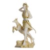 Goddess Artemis Diana Greek Statue Nature Moon Gold Tone Alabaster