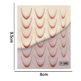 Zynewa 7 Colours French Nail Stickers, French Nail Stickers, Colour Gradient French Half Moon Nail Design, Nail Foil French Tip Nail Stickers