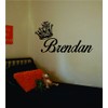 Name and Crown Version 2 Decal Sticker Wall Custom Name