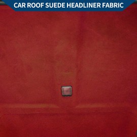 Hihaha Self Adhesive Headliner Fabric W/Foam Backing Interior Trim DIY Roof Repair Replace for Car RV SUV Automotive Suede Fabric 80"Lx47"W 1 Pcs Wine Red