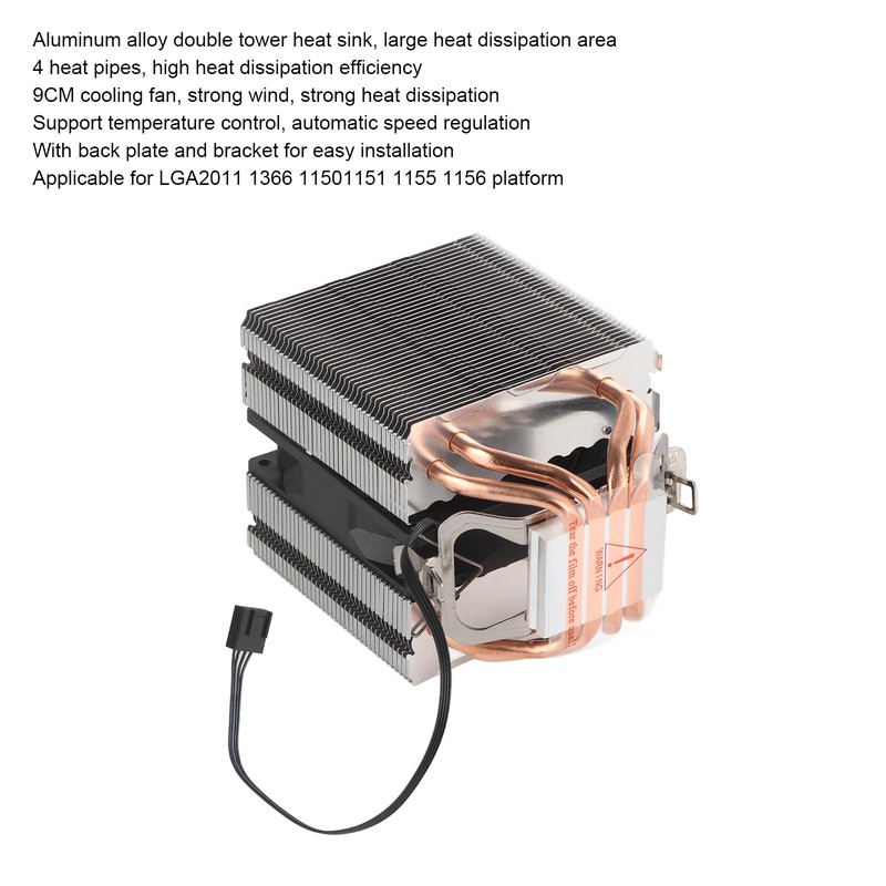 4 Heat Pipe CPU Heat Sink for LGA2011 1366 11501151