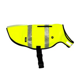Kishigo RoverWear Reflective Safety Vest for Dogs DG100, 2 Zipper Pockets, Hook and Loop Closure, Adjustable Neck and Chest, Non ANSI, Reflective Piping, Walk Friendly (Lime, S)