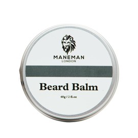 Maneman London Vanilla Beard Balm For Men - Natural Beard Thickener & Beard Softener For Men - Beard Conditioner for Men Enriched with Shea Butter & Argan Oil - 60g (Vanilla)