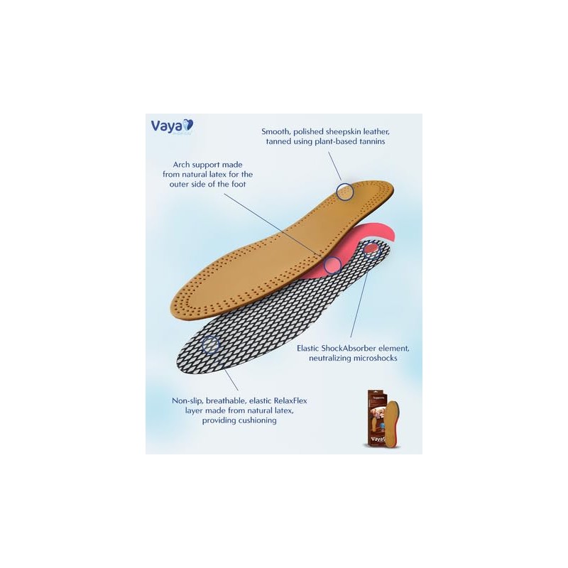 Vaya Medical Supporto Ortopeadic Insoles for Valgus Feet Leather Insole