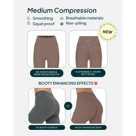 PAVOI ACTIVE High Waisted Soft Leggings | Sculpting Full Length Gym Workout Leggings Women | FlexFlow | Medium, Teak