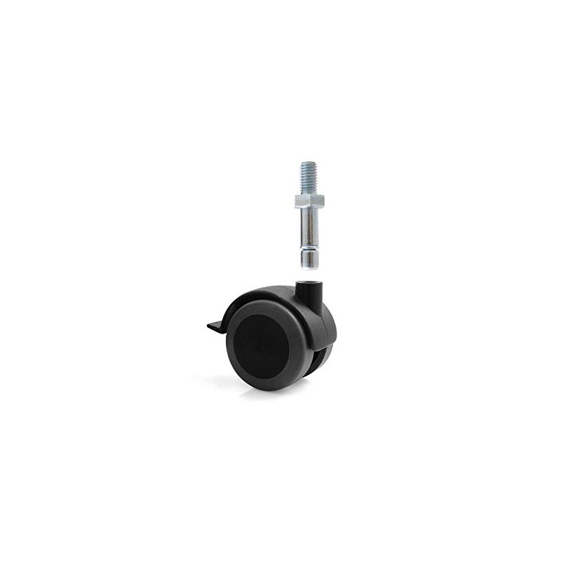 Design61 Universal Furniture Castors with U-Mount 19 mm Rubber Castors
