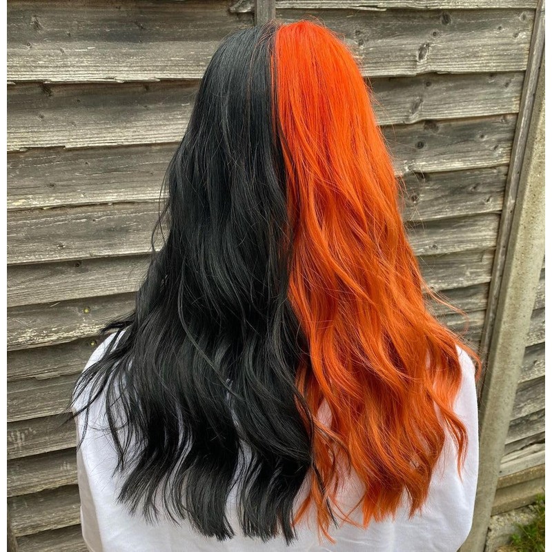 Crazy Color Black Semi-Permanent Duo Hair Dye. Highly Pigmented Blue