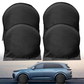 Caravan Wheel Cover, Pack of 4 Tyre Covers, 72.5/80 cm Tyre Cover, Caravan for 27-32 Inch Tyres, Waterproof UV Protection Wheel Cover for Motorhome, Truck, Trailer, Car (4, 72.5 cm)