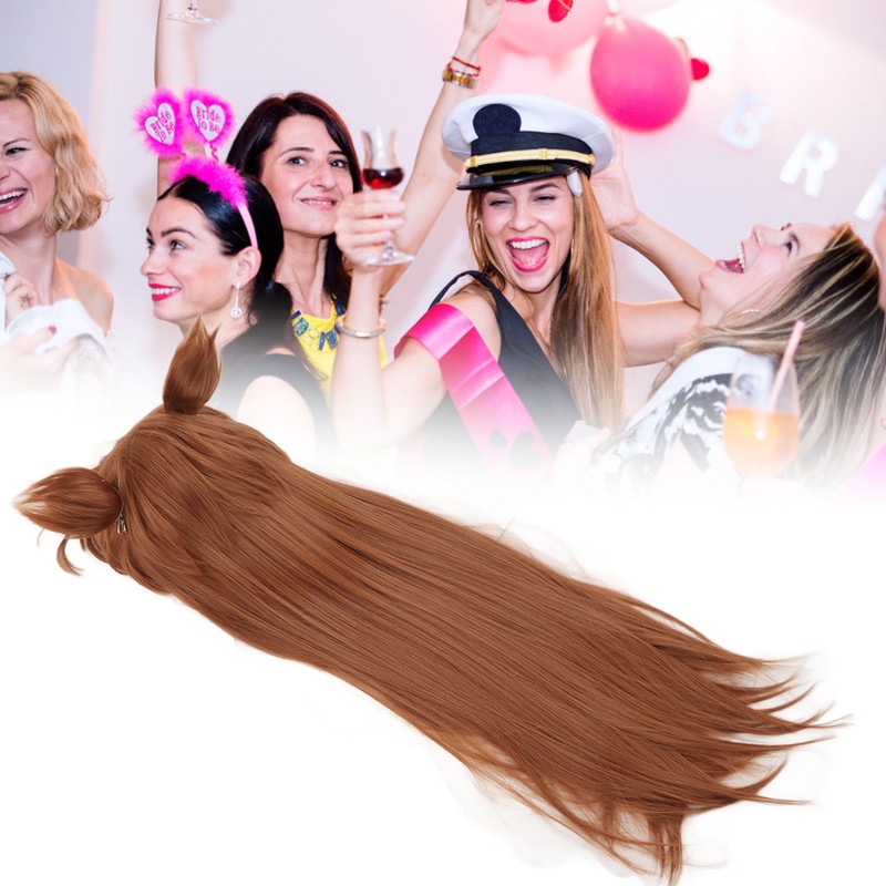 Cosplay Wig Long Straight Adjustable Exquisite Game Anime Cosplay Synthetic