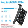 Tarjeta PCIe a USB 3.2/USB 3.1 Gen 2 de 10