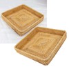 Rattan Tray Tabletop Organization Hand Woven Snack Storage Basket Multifunctional