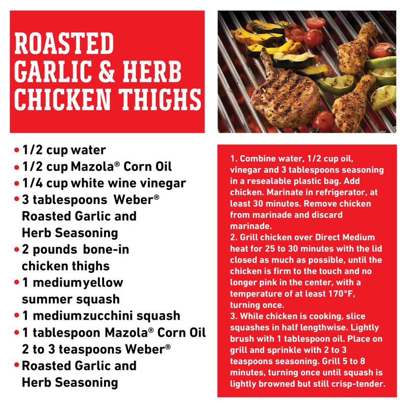 Weber Roasted Garlic & Herb Seasoning, 2.75 oz