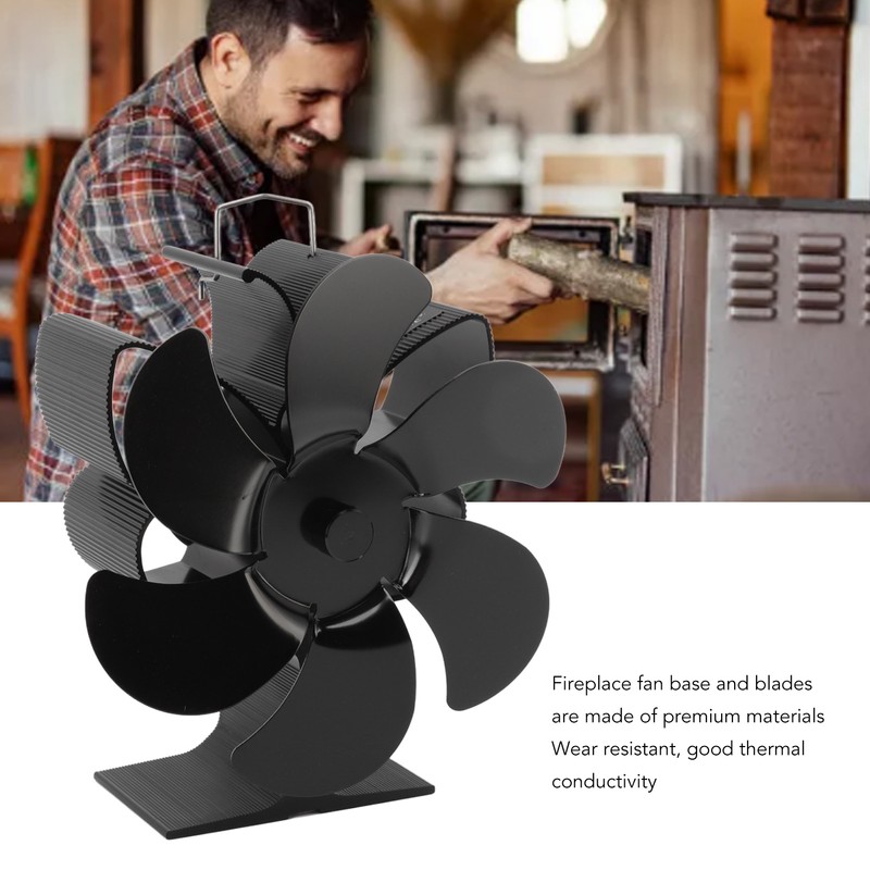 Stove Fan 6 Blades Greater Air Volume Low Noise Operation