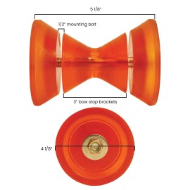 Stoltz Bow Stop Roller (ULT-435) - 3 Inch Center With Bell Ends, Polyurethane