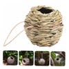 Kisangel 3 Pack Natural Grass Hummingbird Nest House Bird House