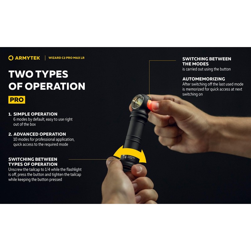 Armytek Wizard C2 Pro Max LR - 3870 Lumens Warm