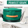 Suzile 4 Pack Large Round Foldable Felt Hat Box for