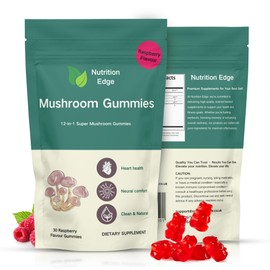 Nutrition Edge Nutrition Edge 12-in-1 Super Mushroom Gummies - Lion's Mane, Reishi & Chaga for Brain & Immune Support | Vegan & Gluten-Free