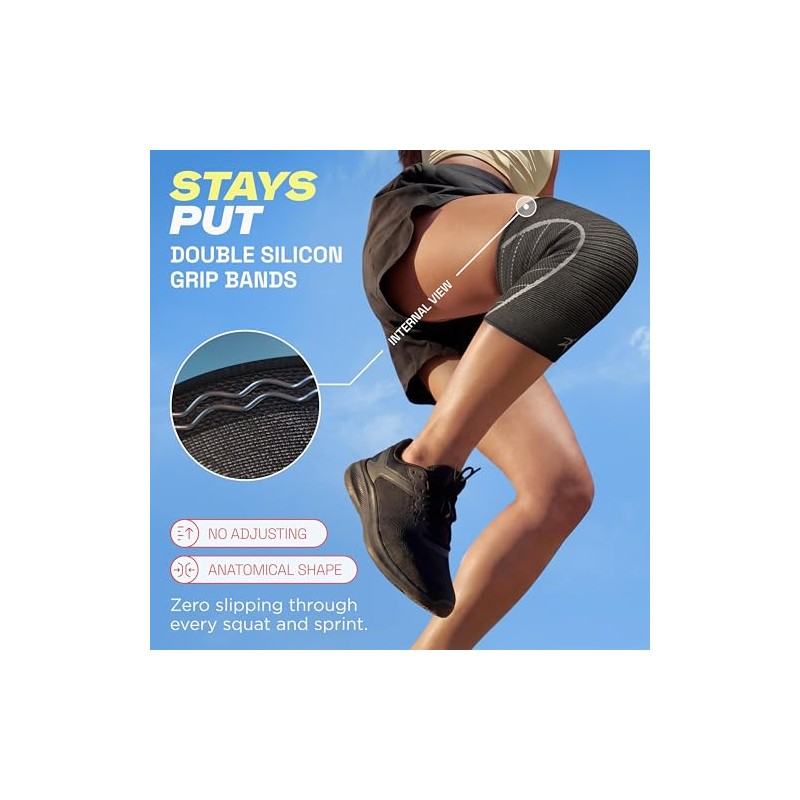 Rymora Knee Support Brace Compression Sleeves for Men and Women