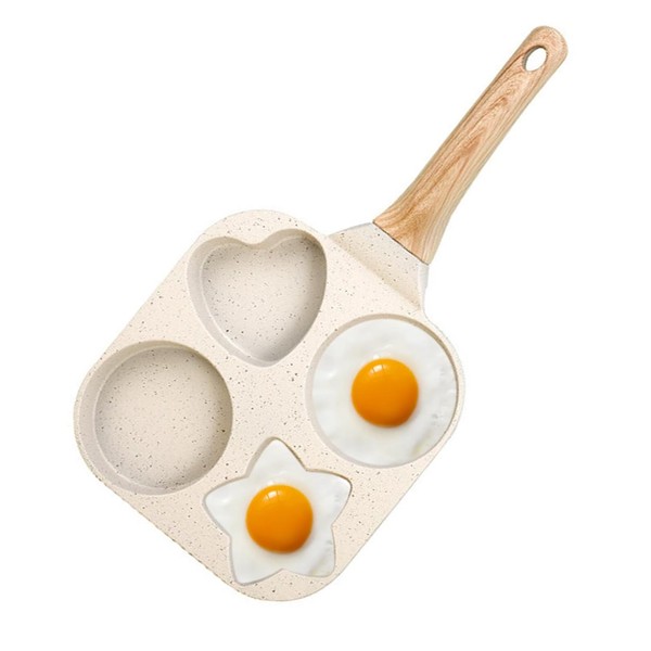 Justup Fried Egg Pan, 4-Hole Omlette Pan, Breakfast Pan for